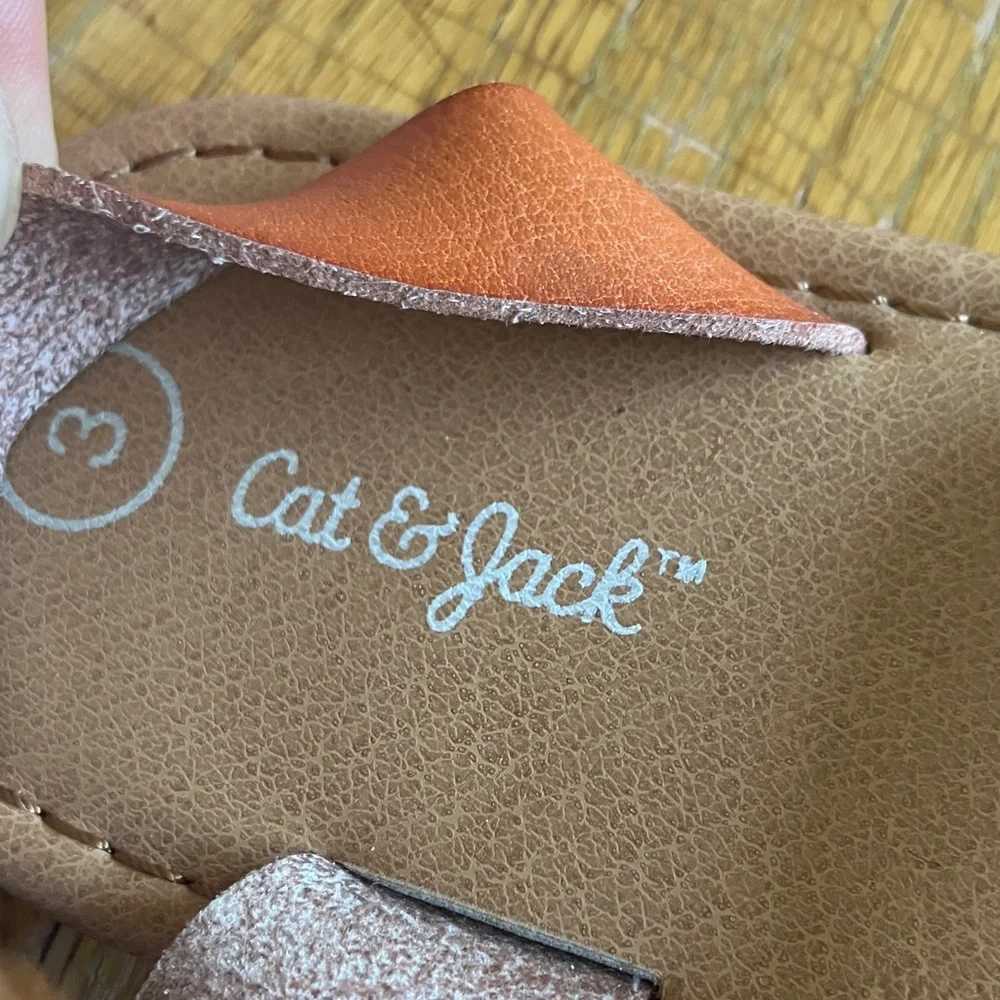 Cat & Jack Orange and Tan Kids Sandals